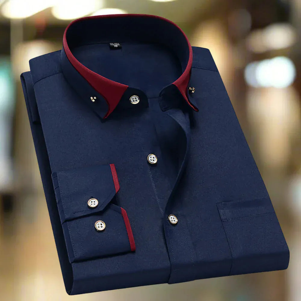 Albert - Chemise classique en coton à manches longues