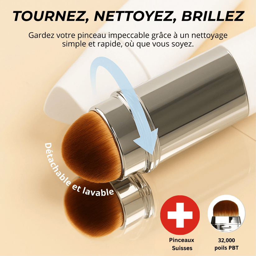 Fond de teint 2 en 1 avec pinceau intégré 2.0