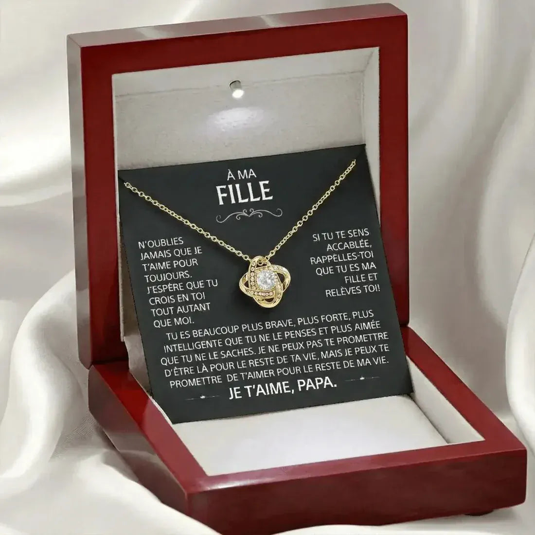 À MA FILLE - Collier & Message
