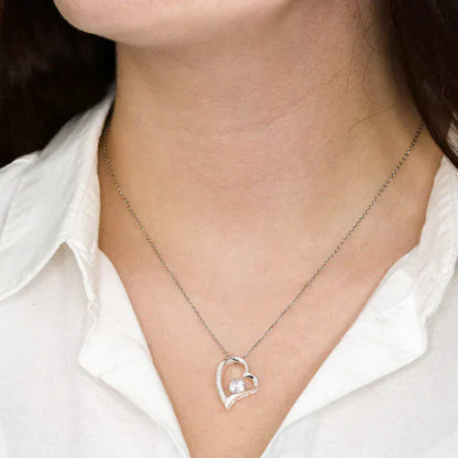 Coffret Rose Éternelle - Avec Collier Cœur en Or Blanc 14 carats
