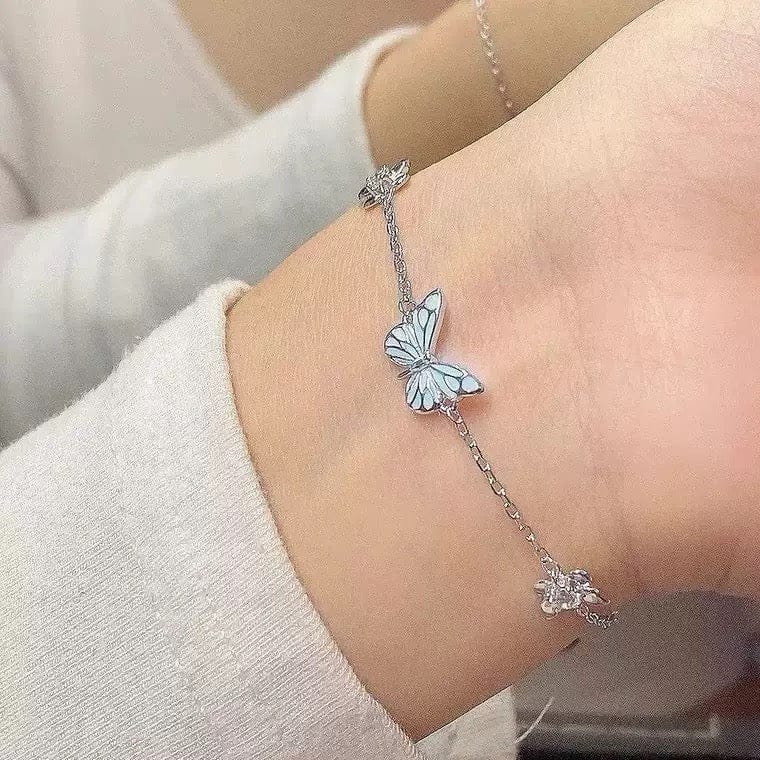 Bracelet papillon bleu Rêve lumineux