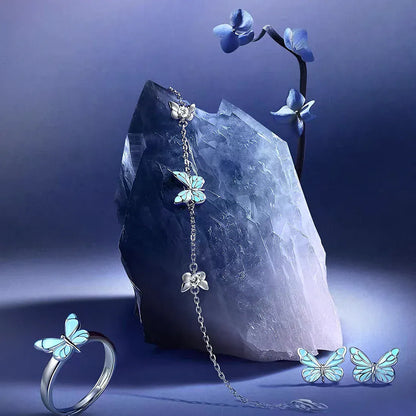 Bracelet papillon bleu Rêve lumineux