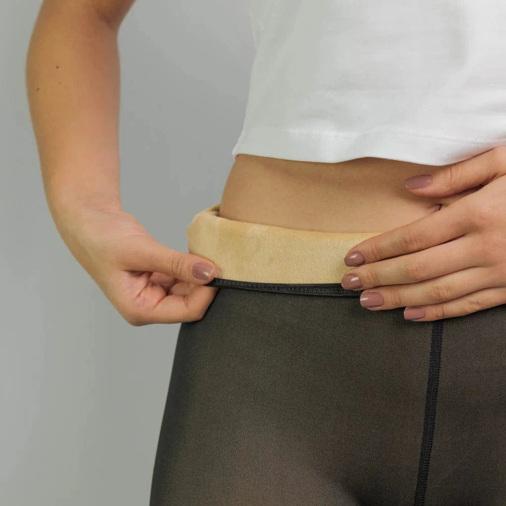 Collant Polaire Effet Transparent