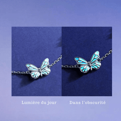 Bracelet papillon bleu Rêve lumineux