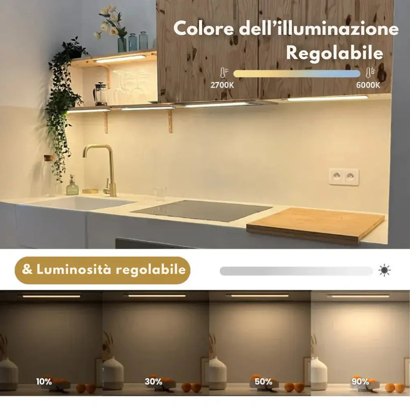 Barra LED senza fili con sensore di movimento