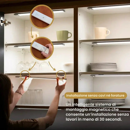 Barra LED senza fili con sensore di movimento