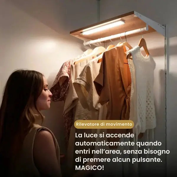 Barra LED senza fili con sensore di movimento