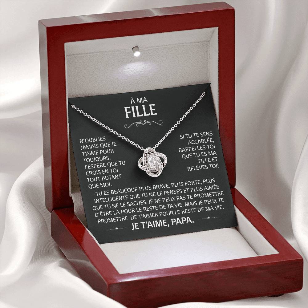 À MA FILLE - Collier & Message