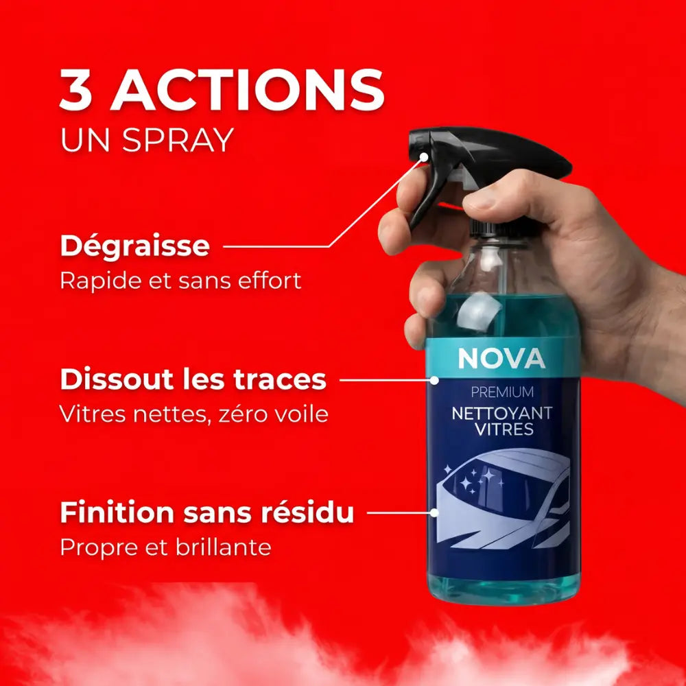 Nova - Kit de nettoyages pour Vitres