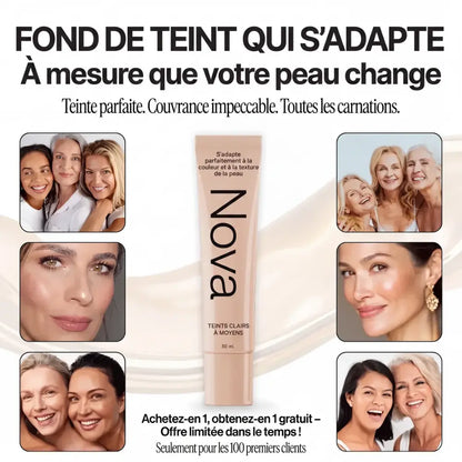 Fond de teint changeant de couleur Nova