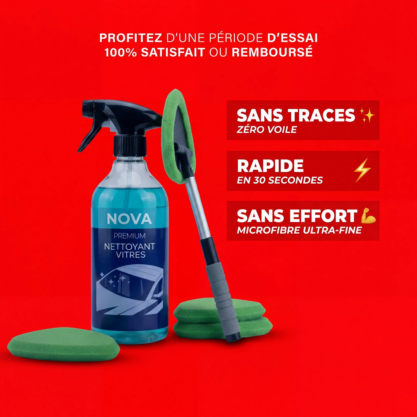 Nova - Kit de nettoyages pour Vitres