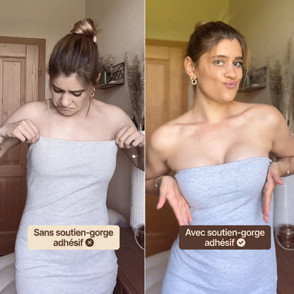 Soutien-gorge push-up adhésif invisible