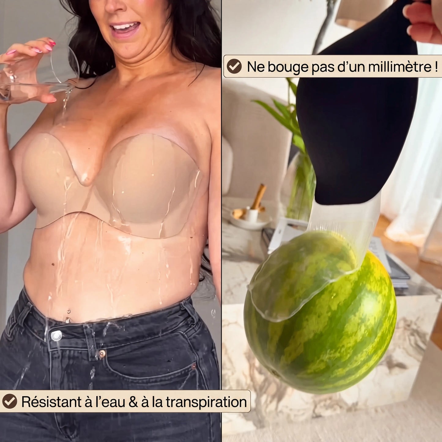 Soutien-gorge push-up adhésif invisible