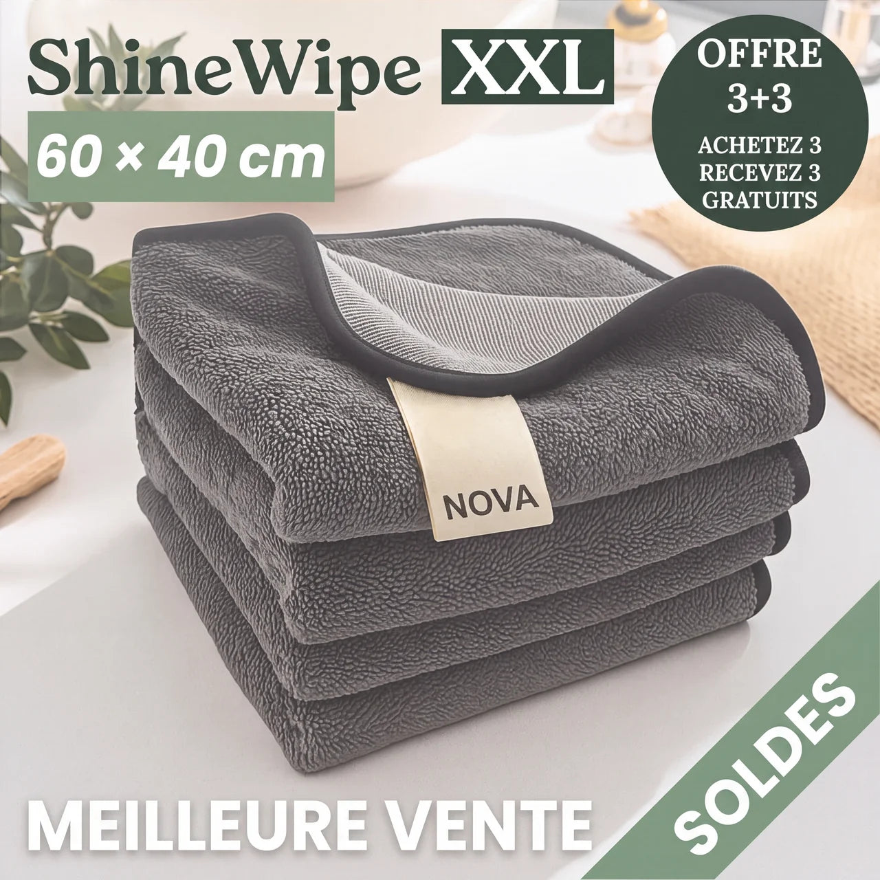 ShineWipe – Le favori Suisse XXL (60×40cm)