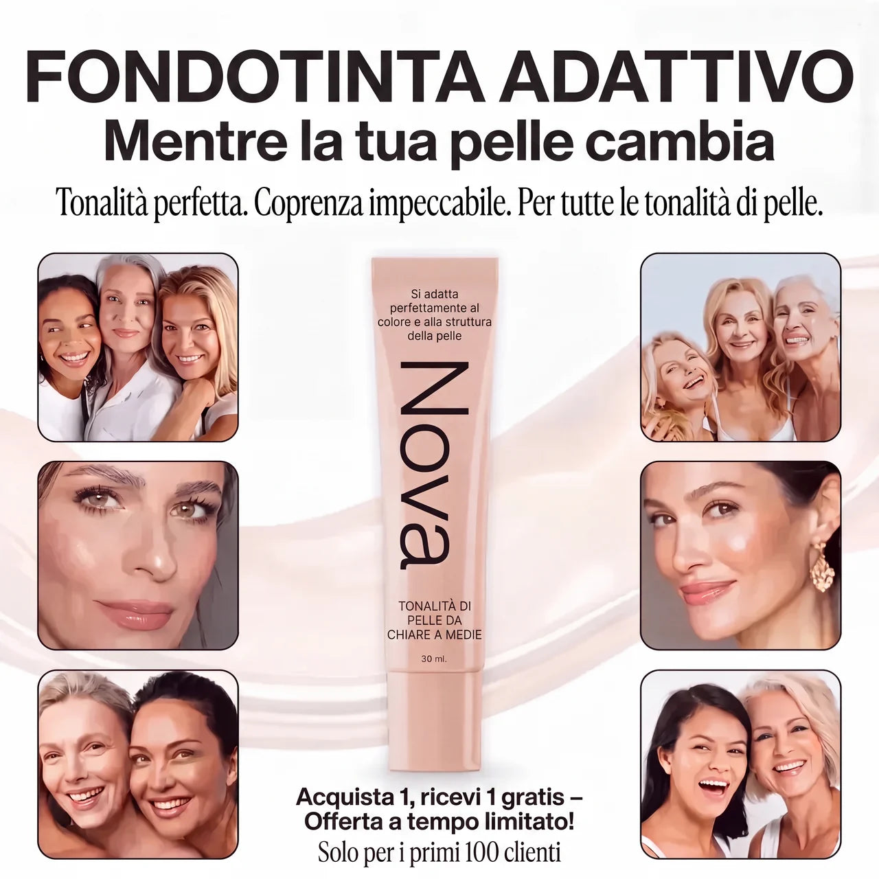 Fondotinta che cambia colore Nova