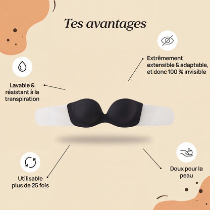 Soutien-gorge push-up adhésif invisible
