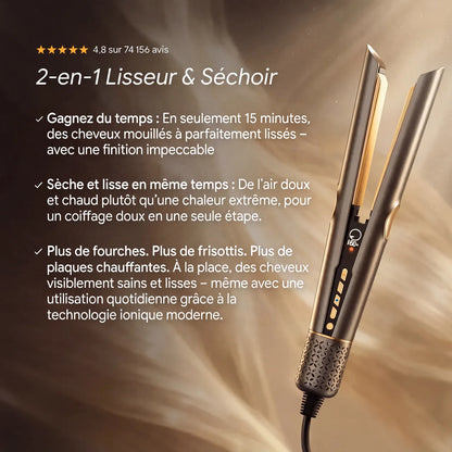 2-en-1 Lisseur & Séchoir