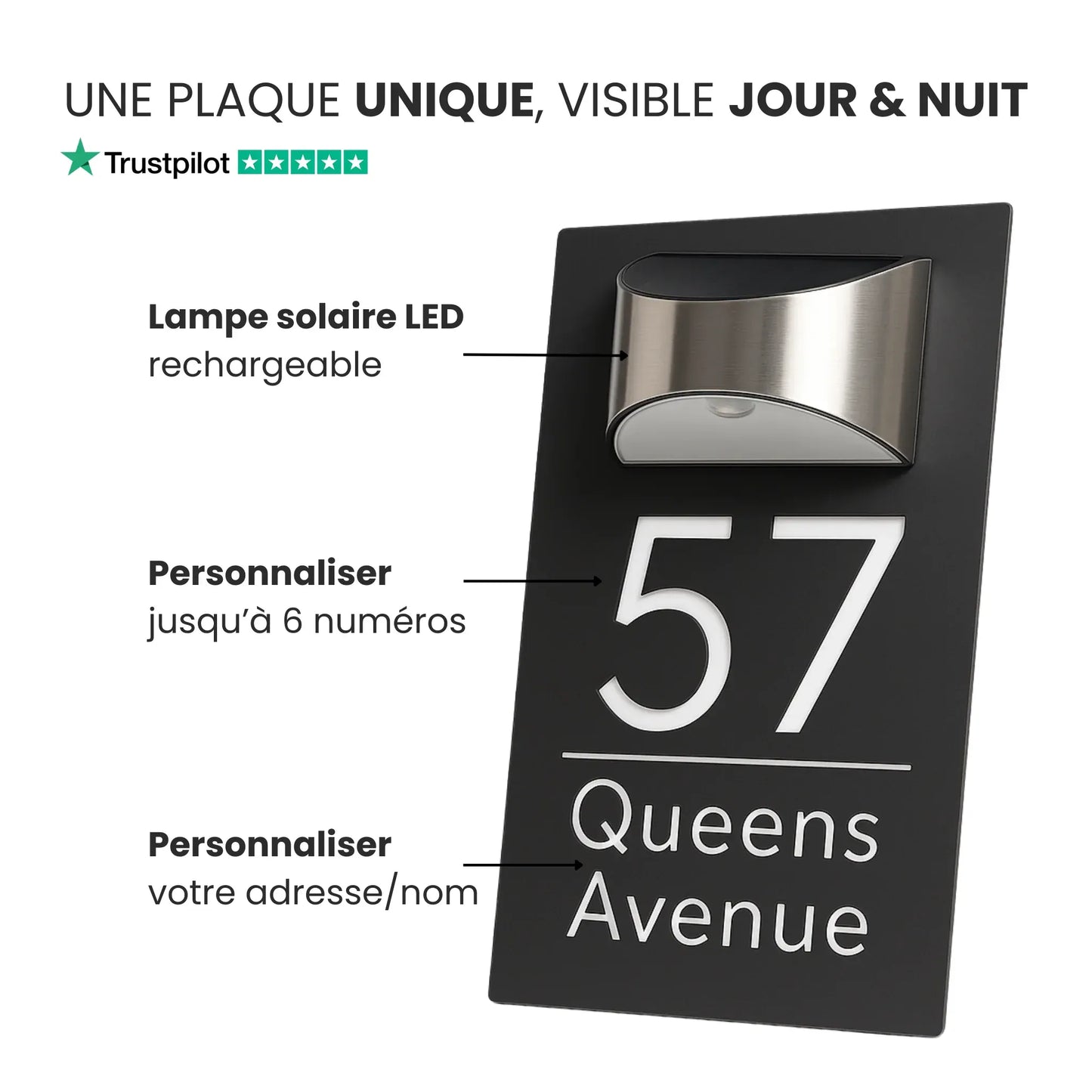 Plaque d'adresse personnalisée